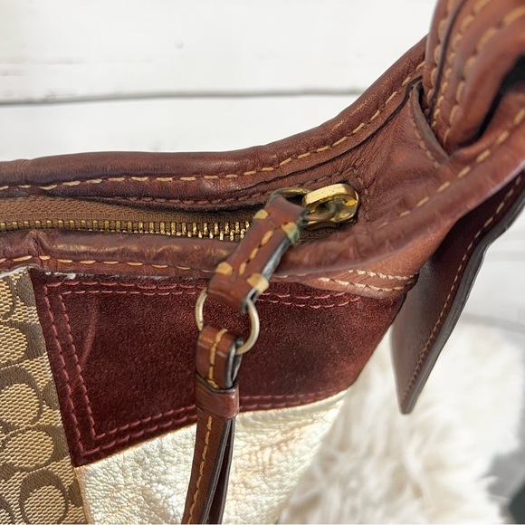 Coach Holiday Patchwork Bleecker Duffle Shoulder Bag Y2k - Picture 12 of 17